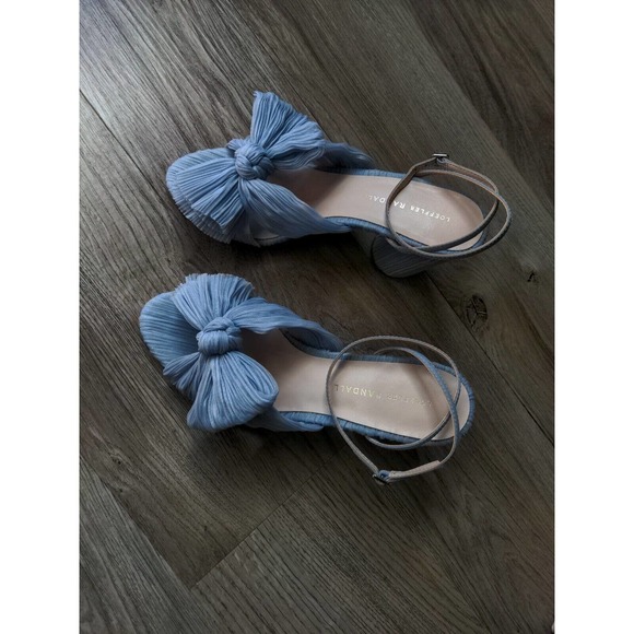 Loeffler Randall Camellia Penny Knot Sandals Womens 8 Blue - Picture 8 of 12